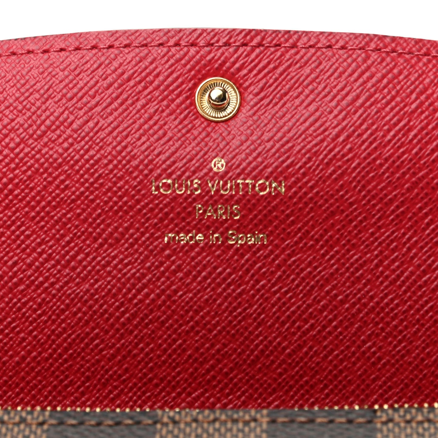Damier Ebene Emilie Wallet Red
