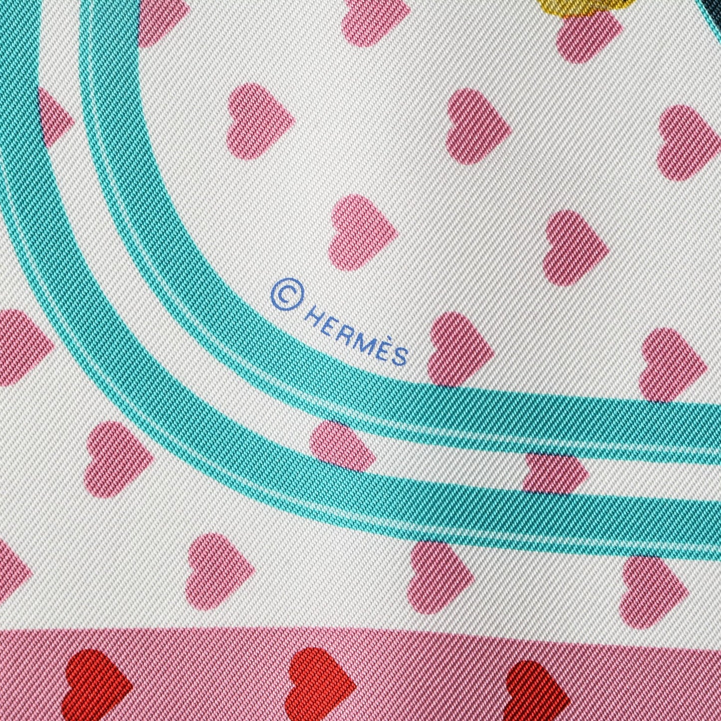 Silk Brides De Gala Love Pocket Square Rose Buvard Rouge Turquoise