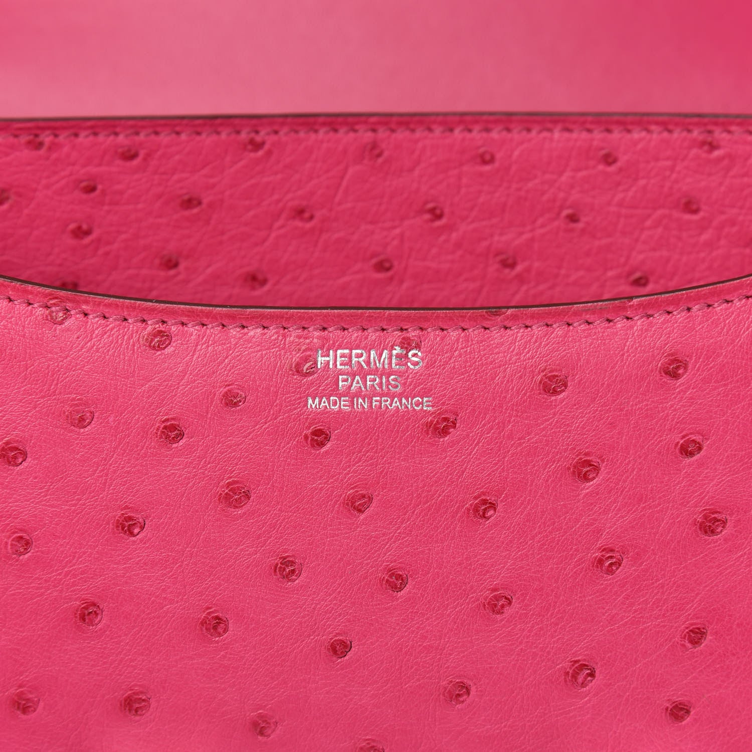 Hermes Ostrich Constance 24 Rose Tyrien 6 of 10