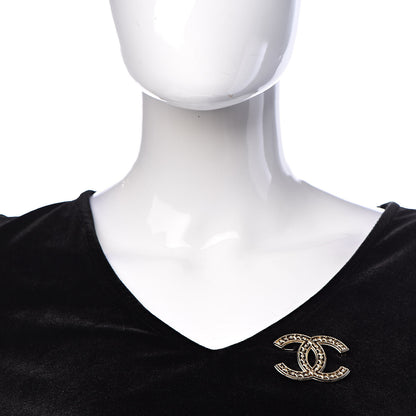 Chanel Metal CC Brooch Light Gold 2 of 5