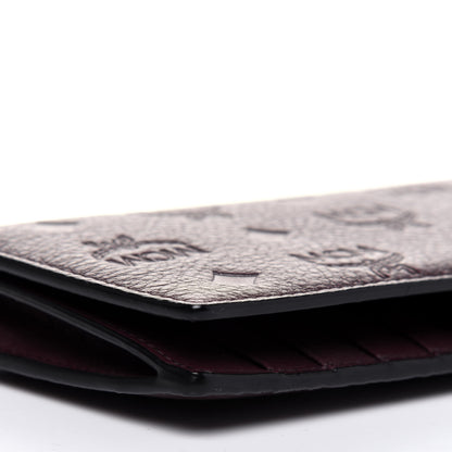 MCM Calfskin Signature Monogram Klara Two Fold Wallet Rustic Brown 9 of 13