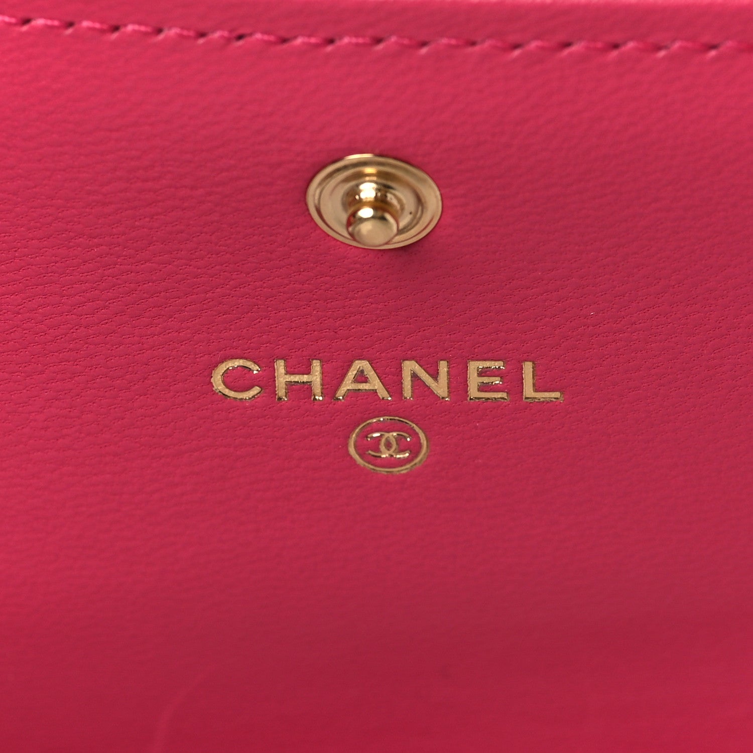 Chanel Lambskin Quilted Chanel 19 Flap Wallet Dark Pink 6 of 9