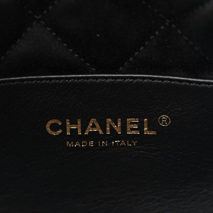 Chanel Shiny Crumpled Calfskin Quilted Pearl Mini Chanel 22 Black 7 of 10
