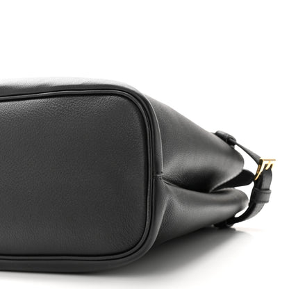 Prada Soft Grain Calfskin Medium Double Belt Tote Black 9 of 9