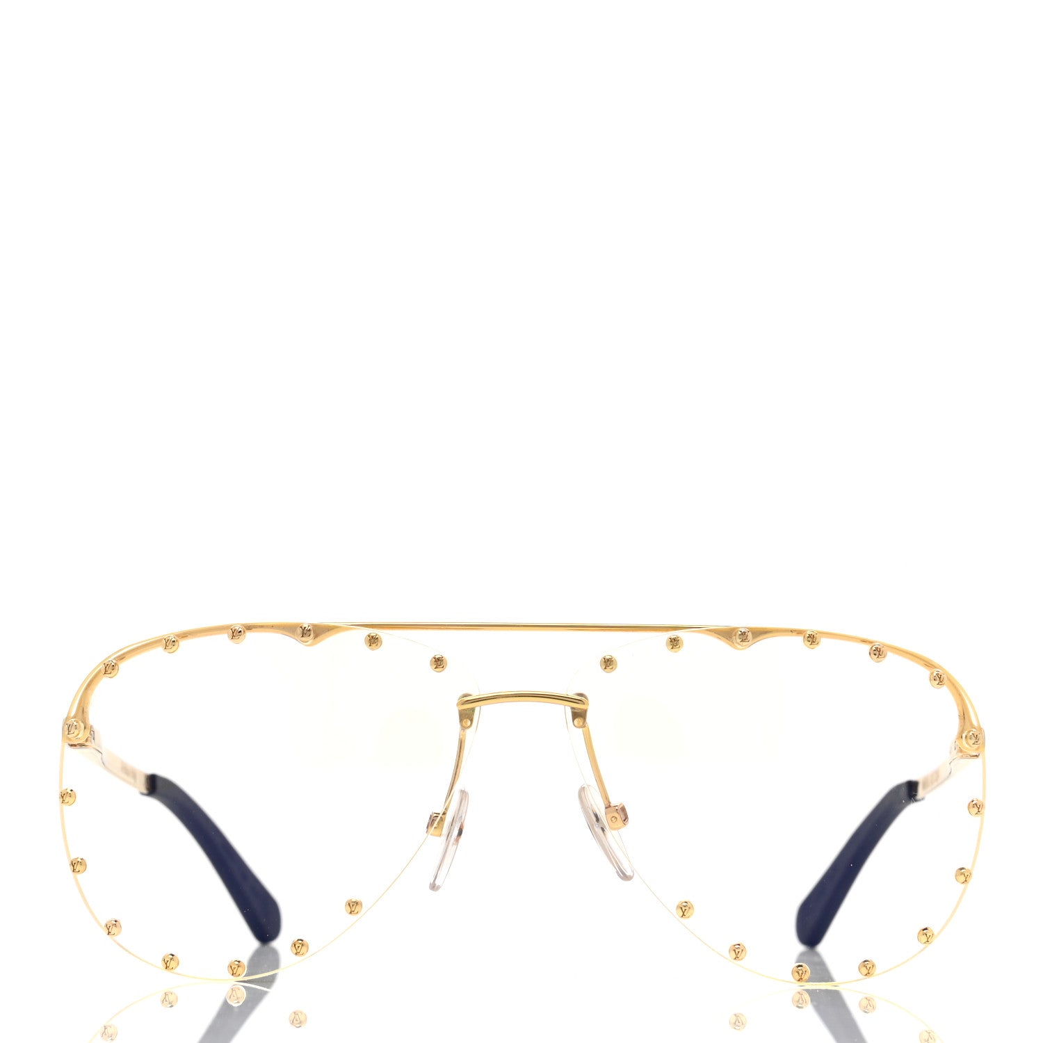 Louis Vuitton Metal The Party Aviator Sunglasses Z0997W Gold 2 of 8