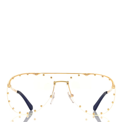 Louis Vuitton Metal The Party Aviator Sunglasses Z0997W Gold 2 of 8