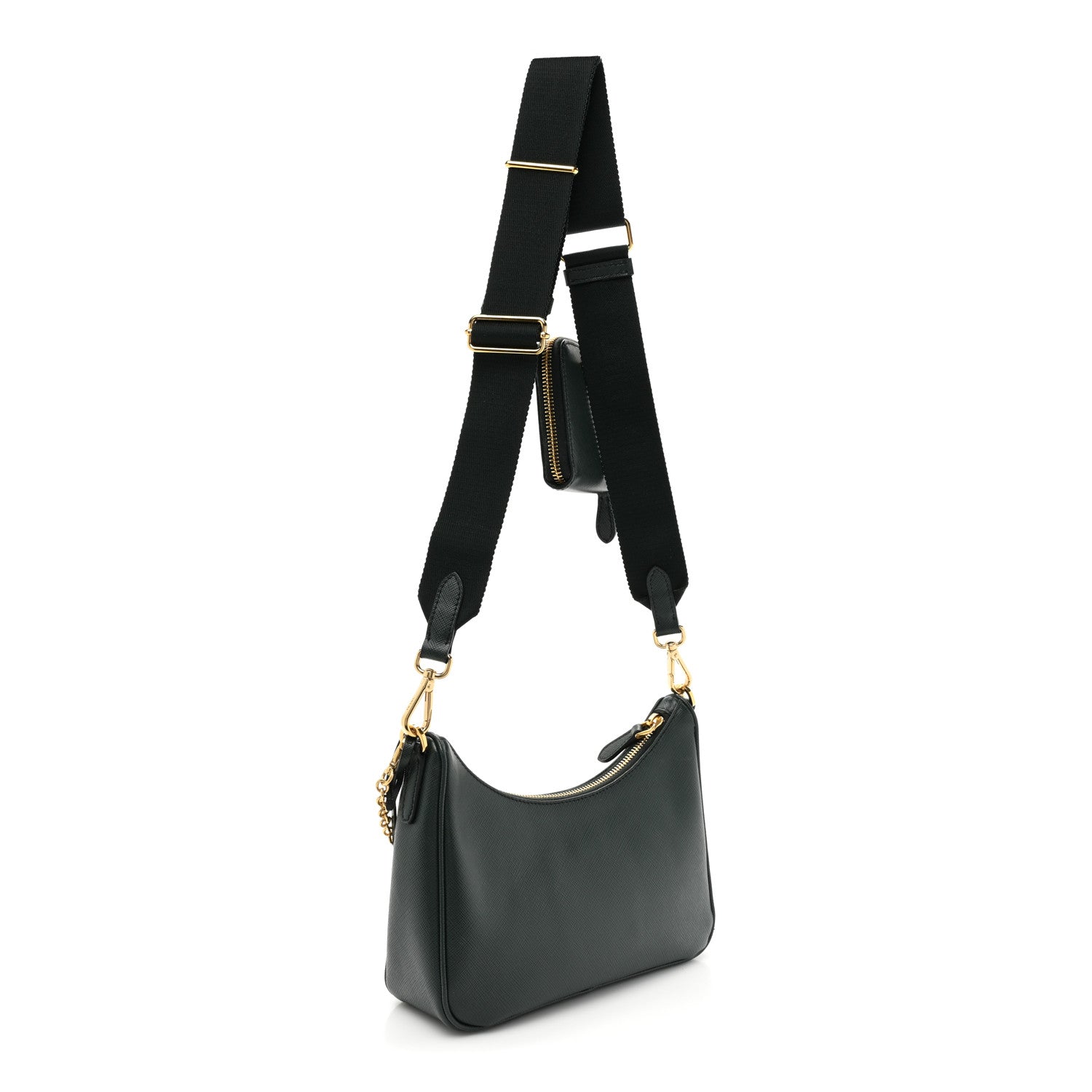 Prada Saffiano Lux Re-Edition 2005 Shoulder Bag Smeraldo 3 of 12