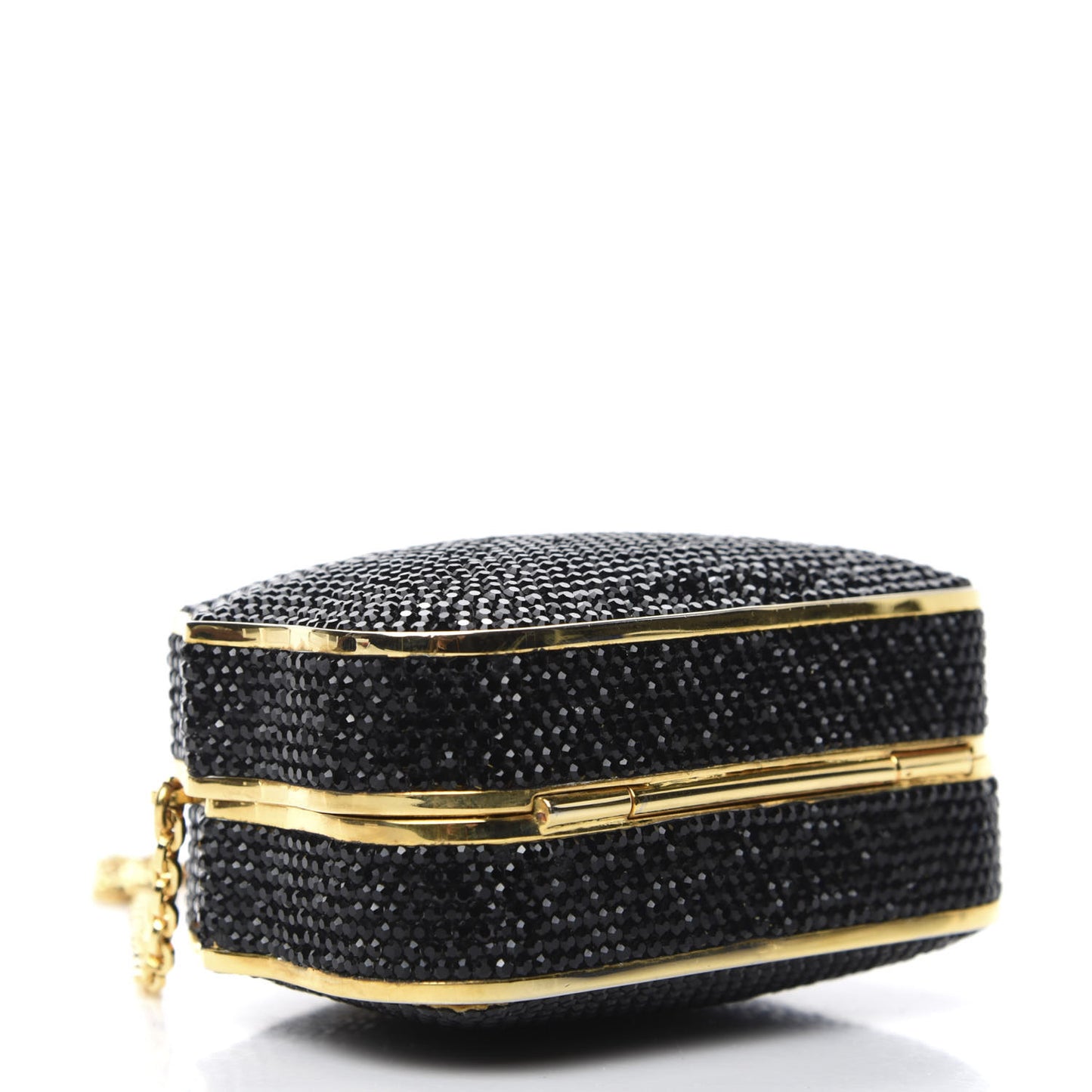 Swarovski Crystal Minaudiere Clutch Black