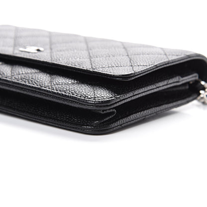 Chanel Caviar Quilted Wallet On Chain WOC Black 10 of 11
