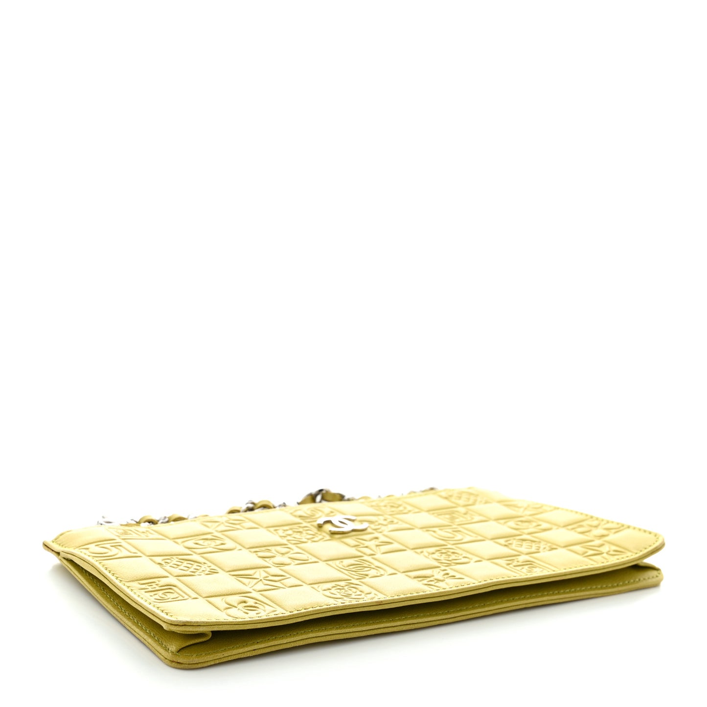 Lambskin Precious Symbols Pochette Chartreuse