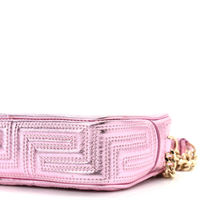 Versace Metallic Nappa Quilted Icon Camera Bag Rosa 9 of 9