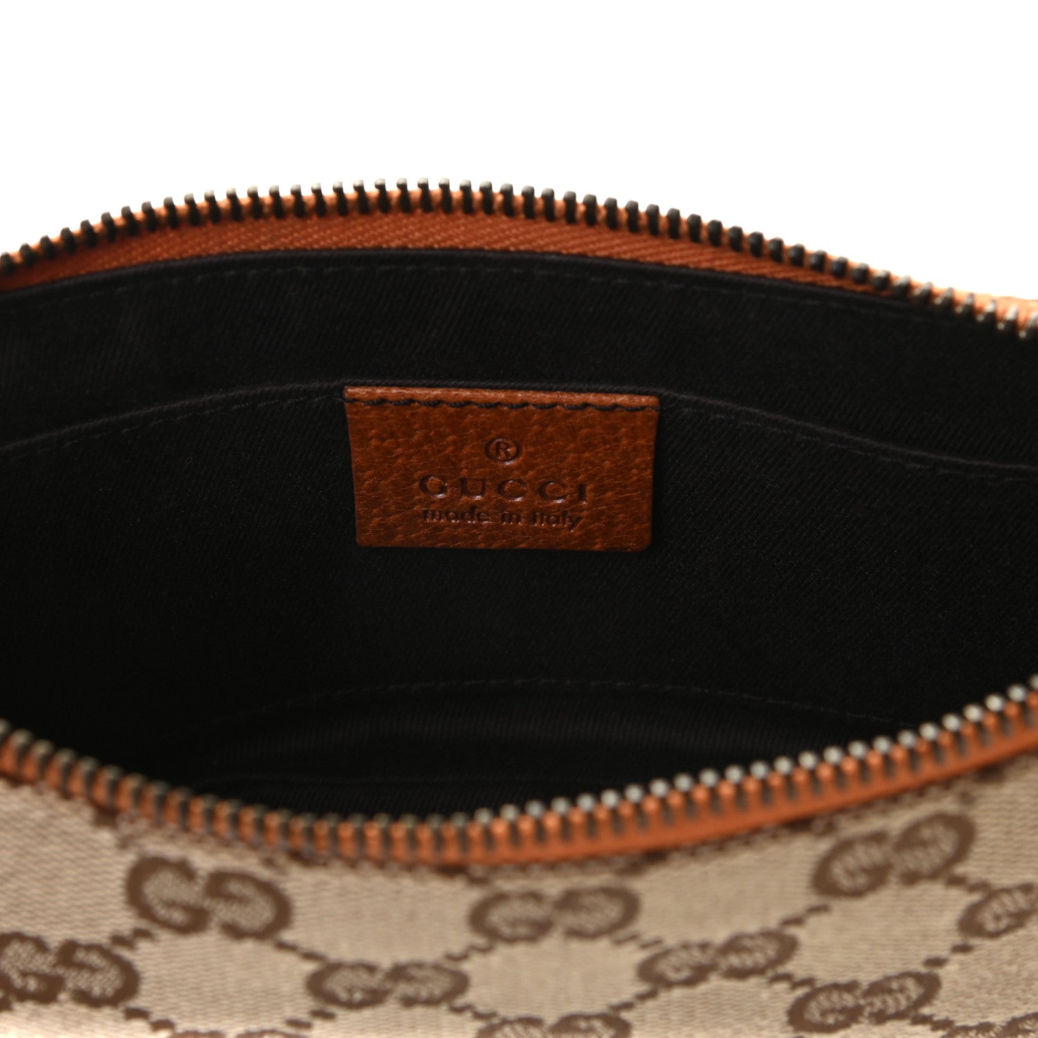 Gucci Monogram Horsebit Nail Chain Pochette Orange 6 of 7