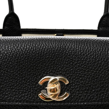 Chanel Grained Calfskin Stitched Urban Essentials Small Shopping Bag Black 8 of 10