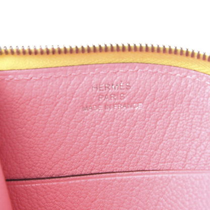 Hermes Chevre Mysore Paddock Change Purse Rose Confetti Brique 5 of 6