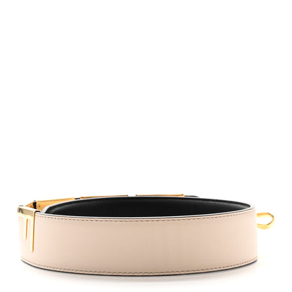 Fendi Vitello Century Metal Logo Bi-Color Strap You Beige Black 2 of 7