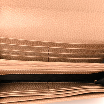 Gucci Dollar Calfskin Interlocking G Continental Wallet Camelia 5 of 8