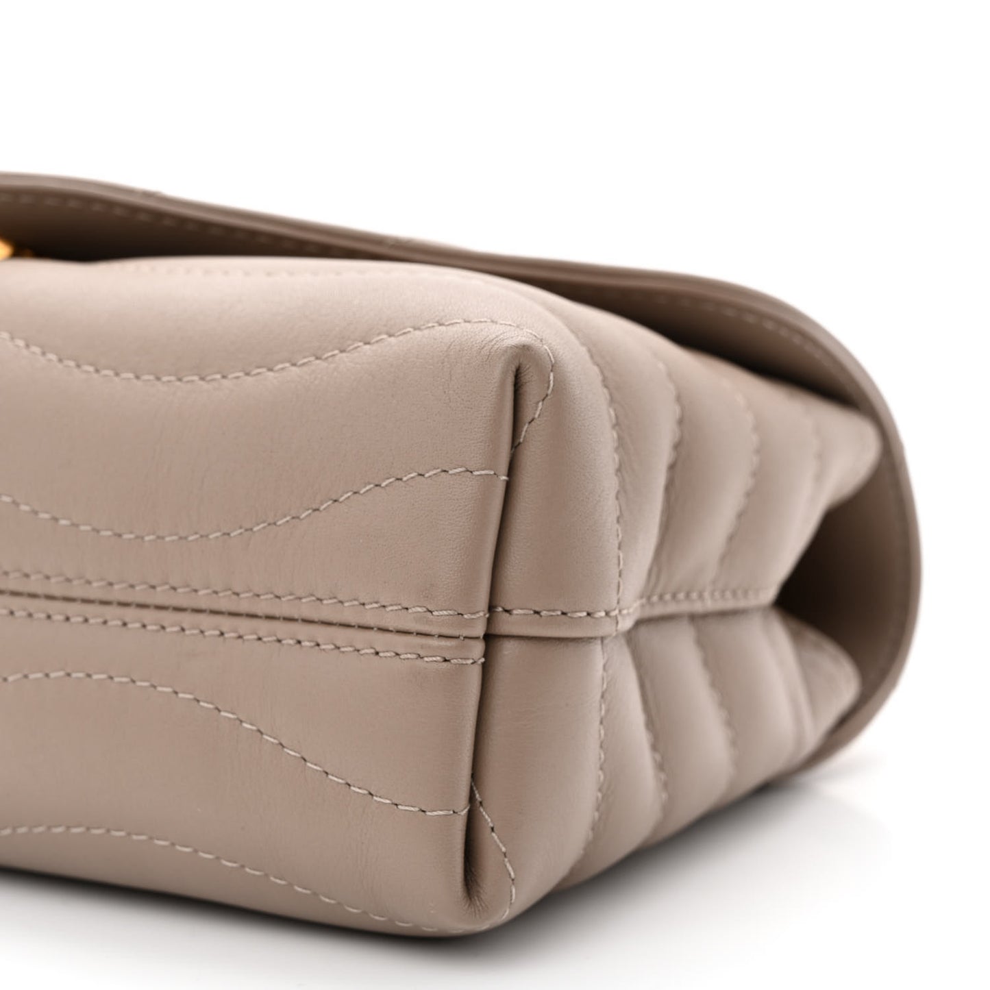 Calfskin LV New Wave Chain Bag Taupe