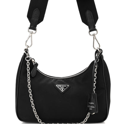 Prada Nylon Re-Edition 2005 Shoulder Bag Black 7 of 11