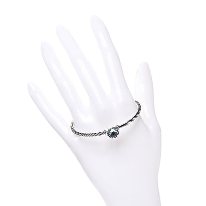 David Yurman Sterling Silver Blue Topaz 3mm Chatelaine Bracelet 2 of 4