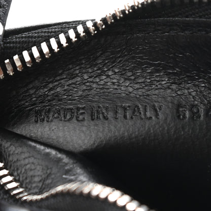 Balenciaga Smooth Calfskin Gradient Logo Cash Coin Card Holder On Keychain Black Grey 5 of 5