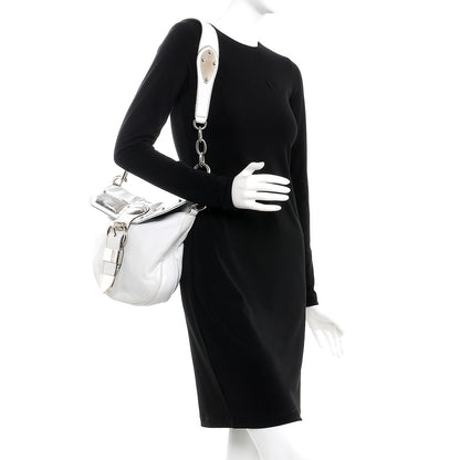 Gucci Calfskin Romy Shoulder Bag Hobo White 2 of 10