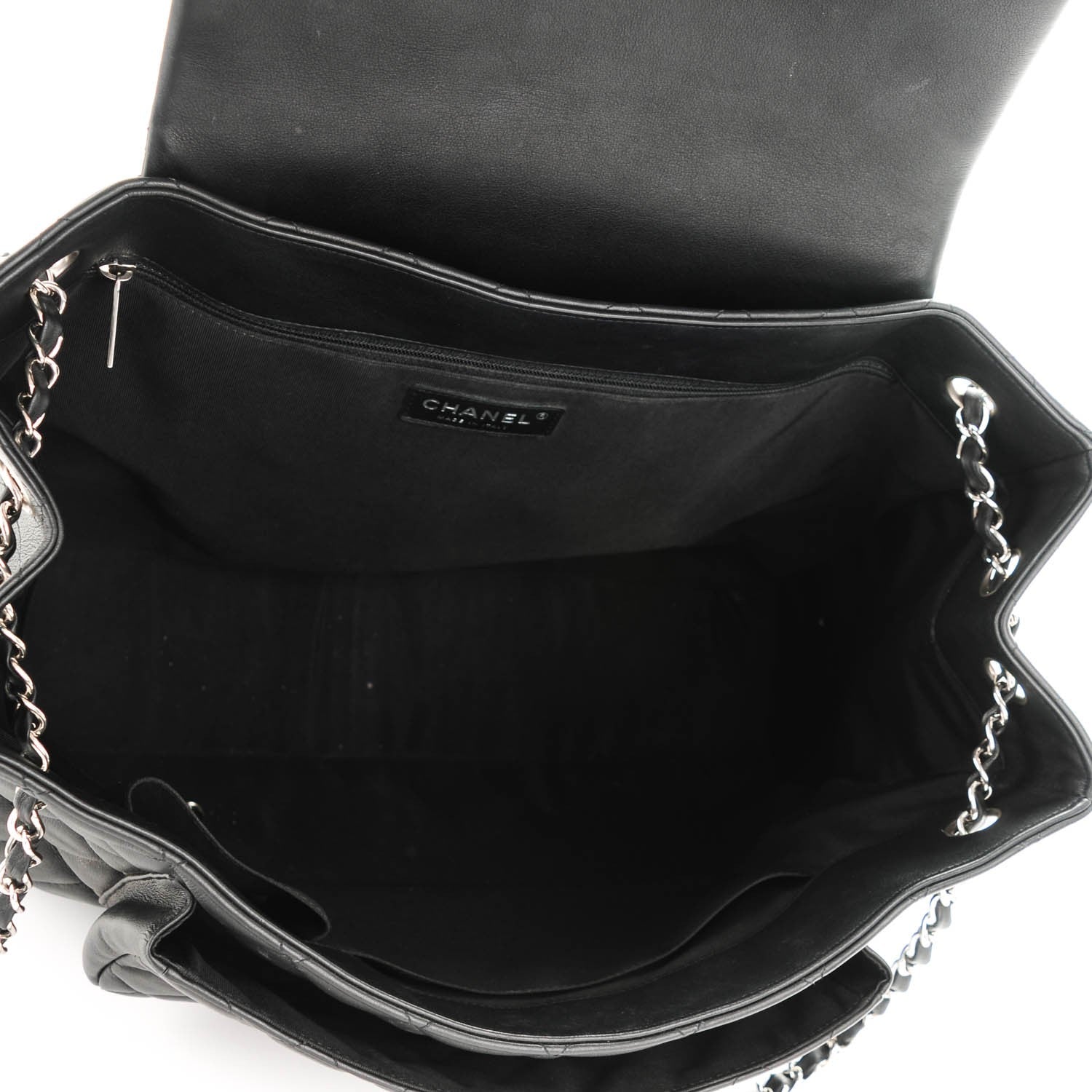 Chanel Calfskin Quilted Flap Tote Black 5 of 7