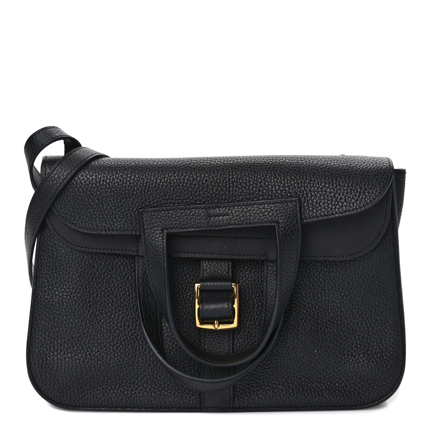 Hermes Taurillon Clemence Halzan 31 GM Black 1 of 12