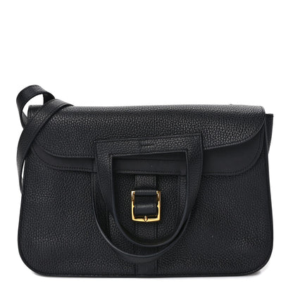 Hermes Taurillon Clemence Halzan 31 GM Black 1 of 12
