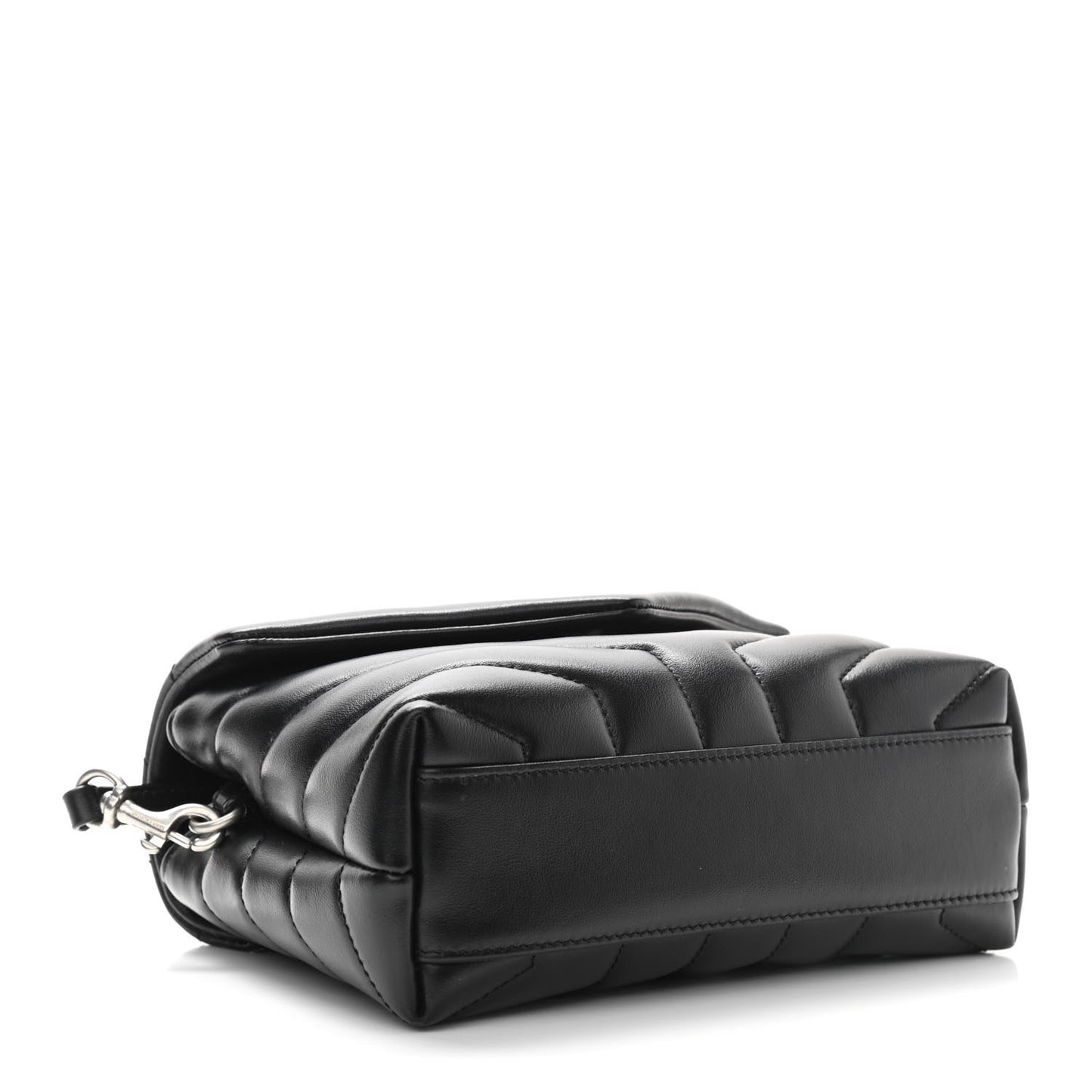 Calfskin Y Quilted Monogram Toy Loulou Crossbody Bag Black