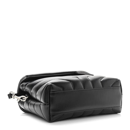 Saint Laurent Calfskin Y Quilted Monogram Toy Loulou Crossbody Bag Black 4 of 12