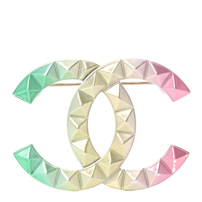 Chanel Metal Studded CC Rainbow Brooch Multicolor 1 of 6