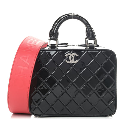 Chanel Patent Quilted Travel Kit Vanity Case Black 1 of 4
