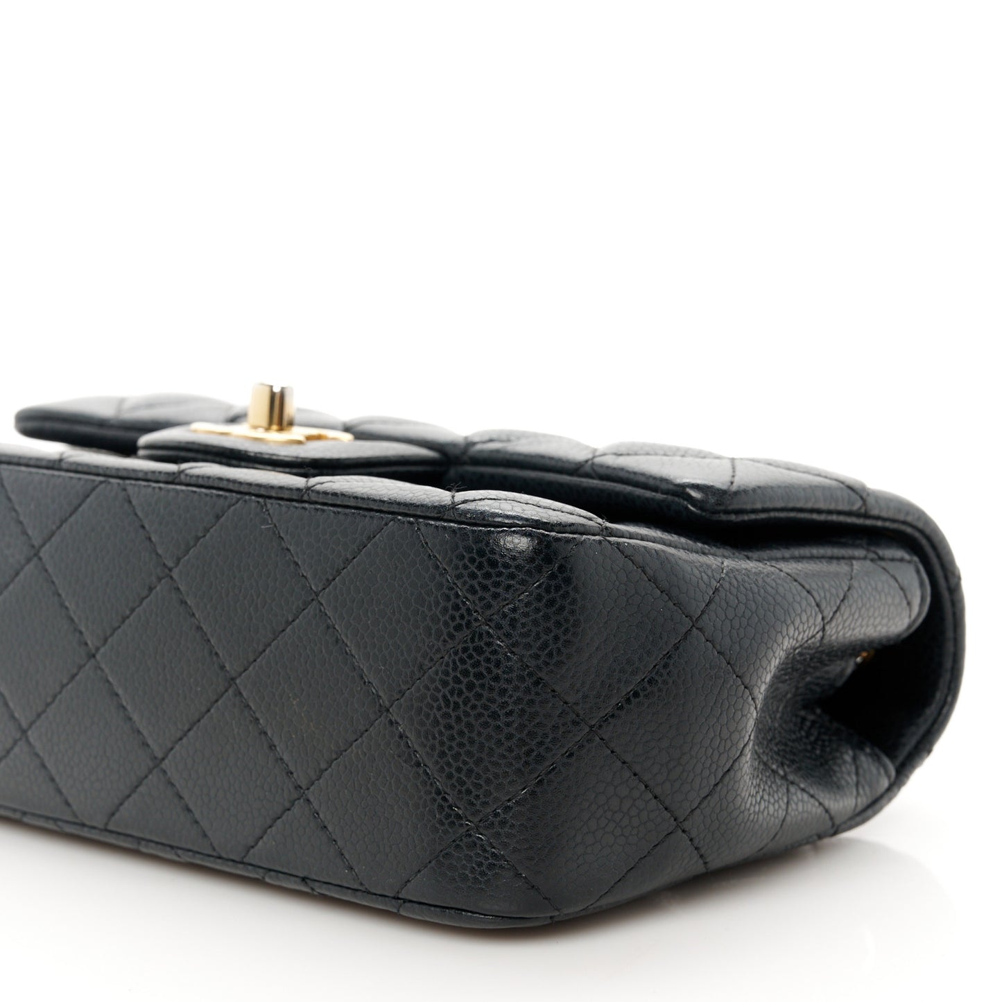 Caviar Quilted Mini Rectangular Flap Black