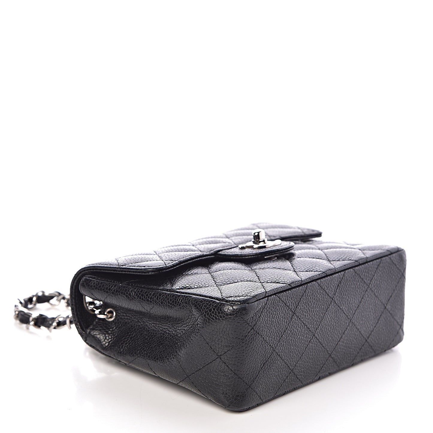 Caviar Quilted Mini Square Flap Black
