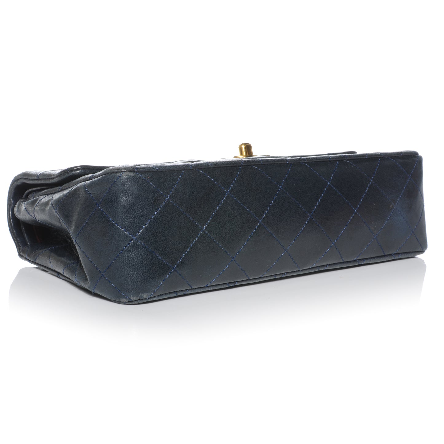 Lambskin Small Double Flap Navy