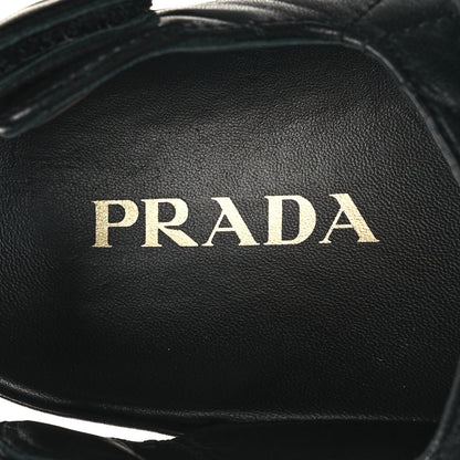 Prada Nappa Quilted Padded Slingback Sandals 37 Black 8 of 9
