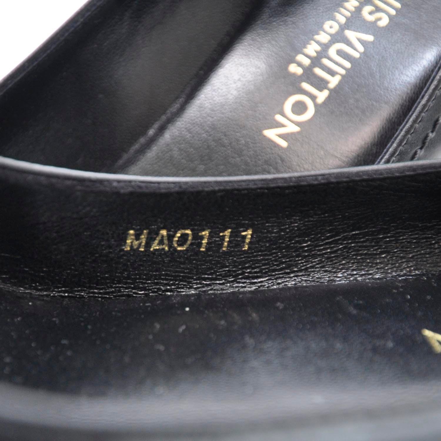 Louis Vuitton Leather Bow Heels 36 Black 5 of 7