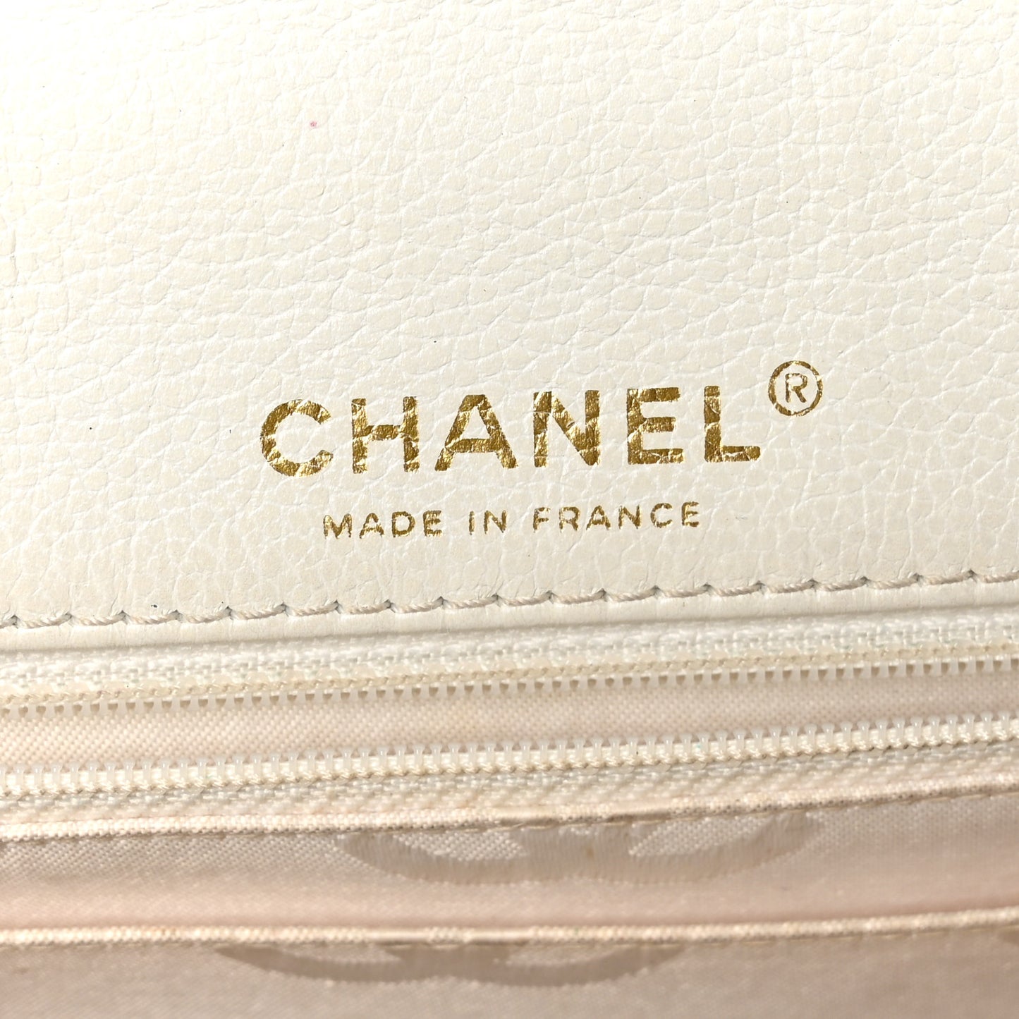 Goatskin Multicolor Stitch Single Flap White