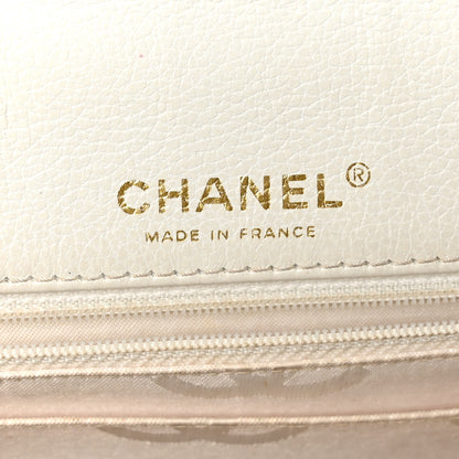 Chanel Goatskin Multicolor Stitch Single Flap White 6 of 11