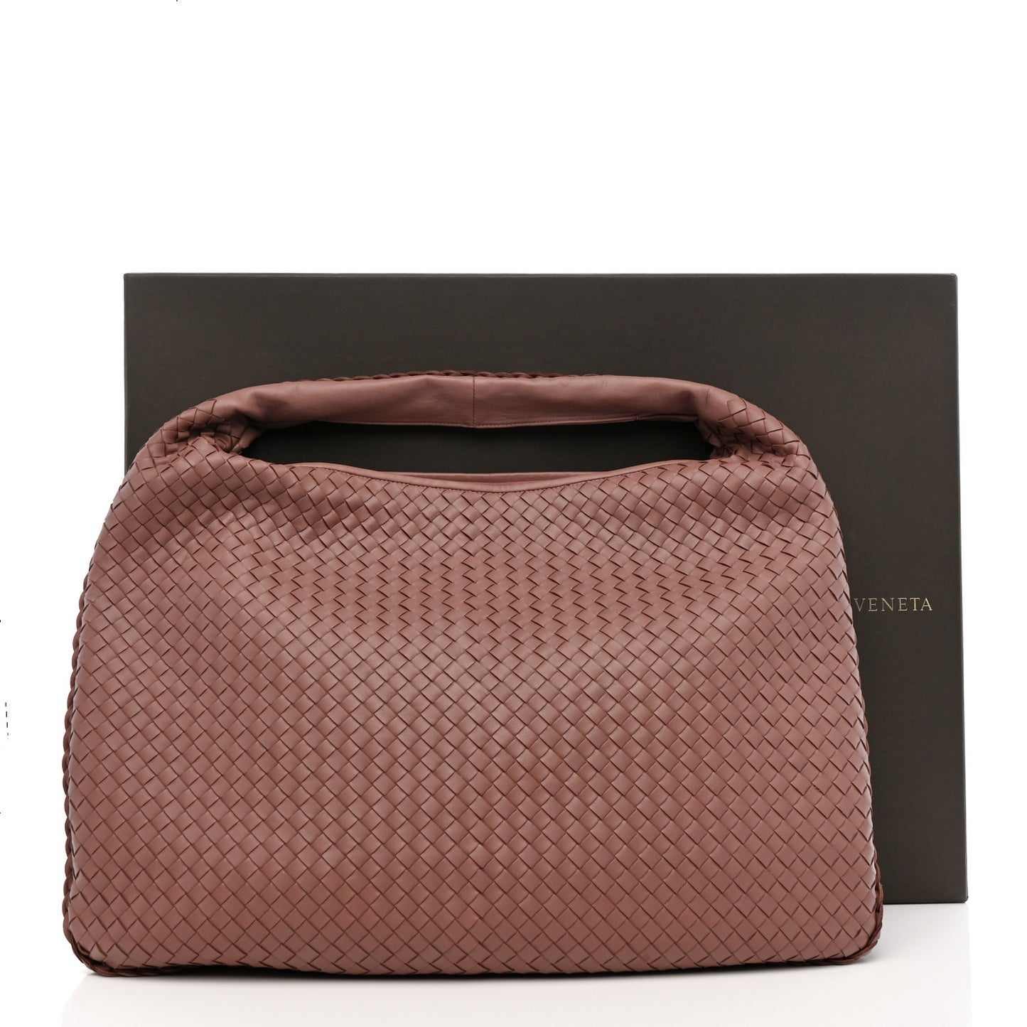 Nappa Intrecciato Large Veneta Hobo Mallow