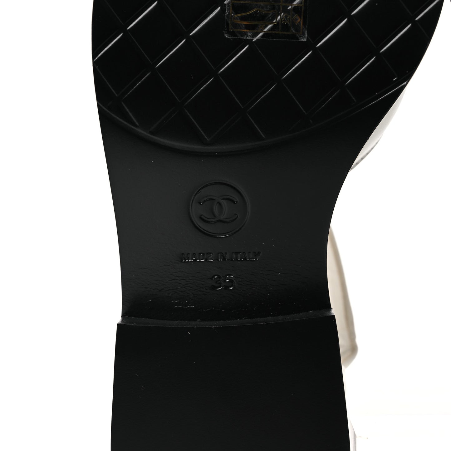 Shiny Goatskin Mary Jane Flats 35 White Black