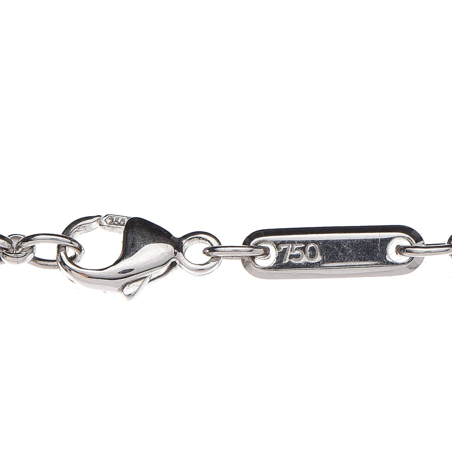18K Yellow White Gold Diamond Chrome Necklace