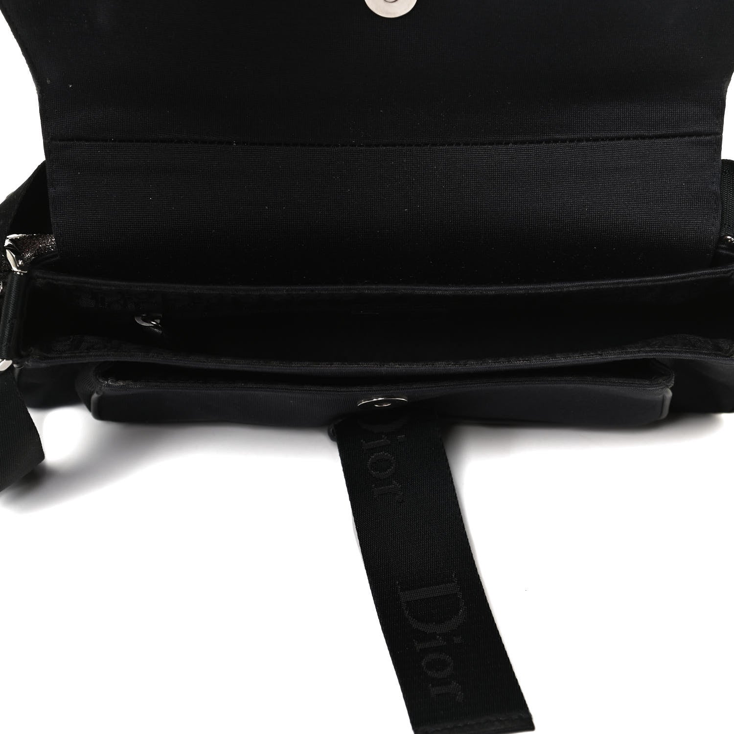 Christian Dior Silk Jersey Crystal Hardcore Clutch Black 10 of 17