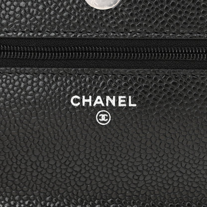 Chanel Caviar Quilted Wallet On Chain WOC Black 6 of 12