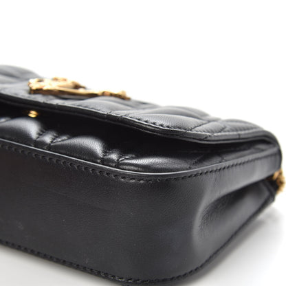 Versace Nappa Quilted Virtus Evening Bag Black 10 of 11