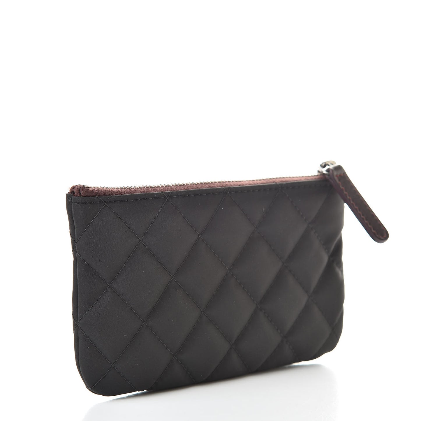 Nylon Quilted Small Cosmetic Case Black