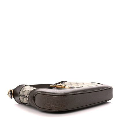 Gucci X BALENCIAGA BB Supreme Monogram Calfskin Web Small Jackie 1961 Hobo Beige Ebony 5 of 12