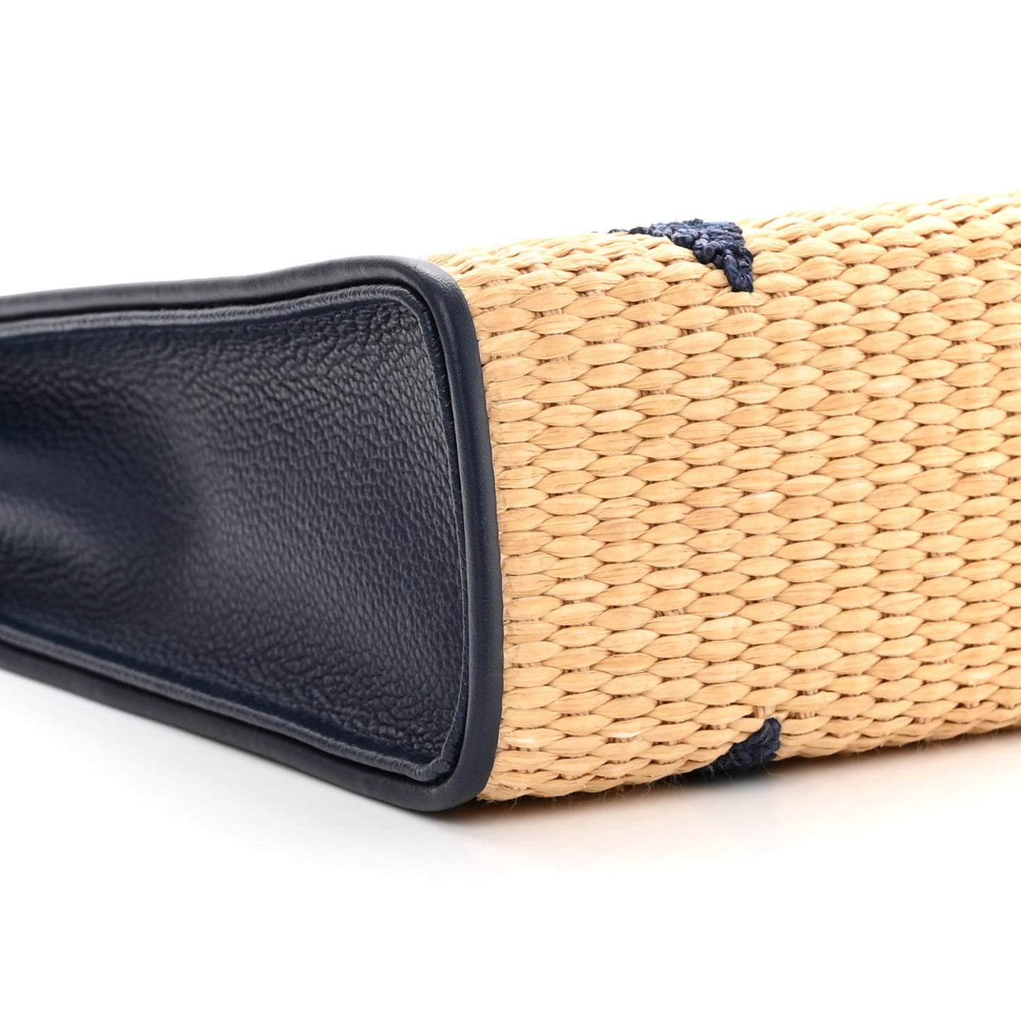Raffia Calfskin Monogram Giant Toiletry Pouch 26 Blue