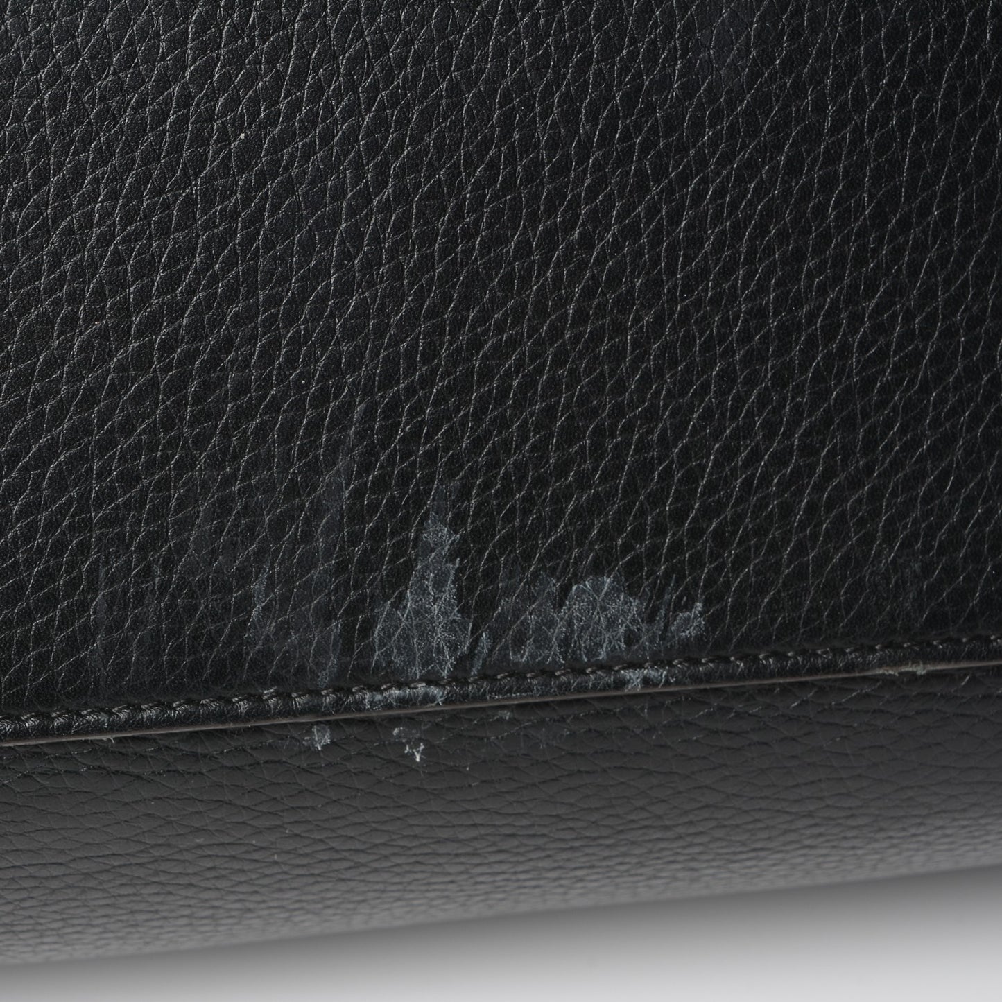 Drummed Calfskin Mini Luggage Black