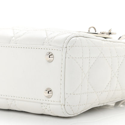 Christian Dior Lambskin Cannage Mini Lady Dior White 10 of 13